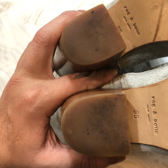 Rag & Bone Margot Grey Suede Zipper Bootie Sz 35 - Picture 10 of 10